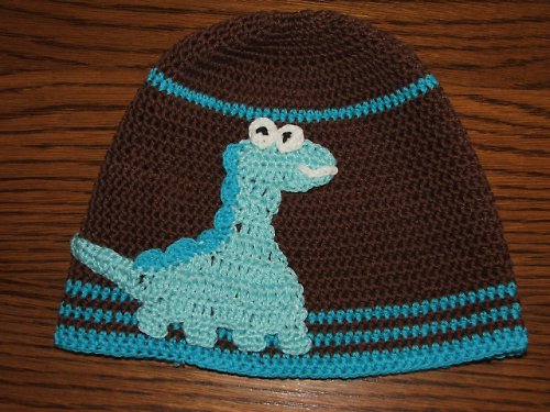 Háčkovaná Čepička S Dinosaurem — foto 2