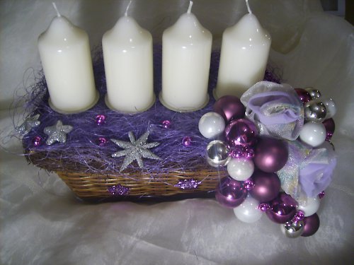 Adventní svícen-lila — foto 2