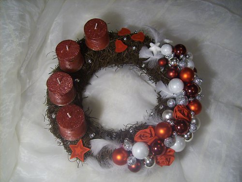 Adventní svícen červený — foto 2