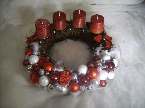 Adventní svícen červený — foto 4