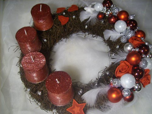Adventní svícen červený — foto 5
