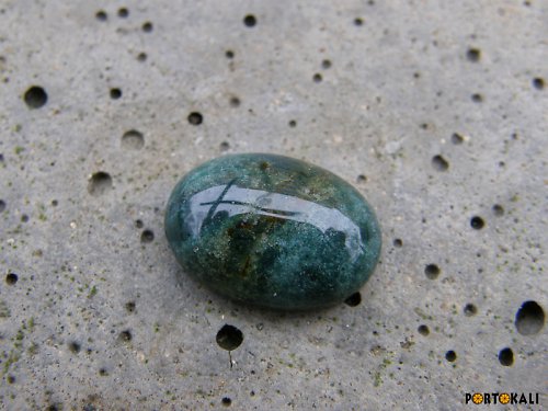 Jaspis 2 - kabošon modrozelený 1,7 cm — foto 2