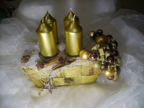 Adventní svícen zlatý — foto 2