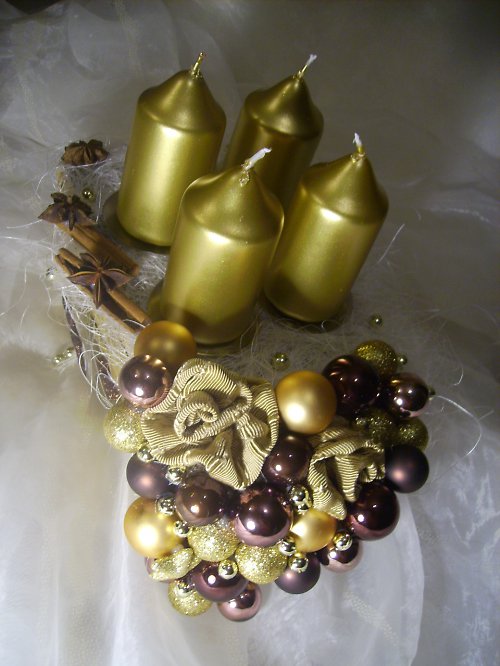 Adventní svícen zlatý — foto 3