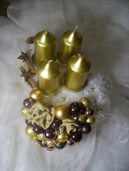 Adventní svícen zlatý — foto 4