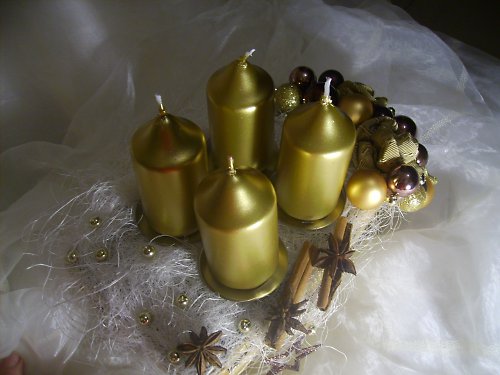 Adventní svícen zlatý — foto 5