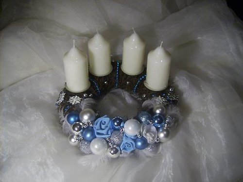 Adventní věnec tyrkysový — foto 2
