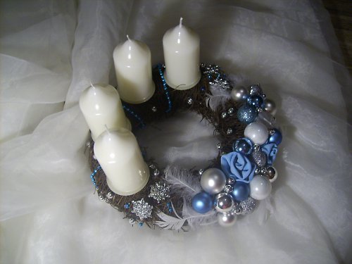 Adventní věnec tyrkysový — foto 3