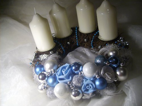 Adventní věnec tyrkysový — foto 5