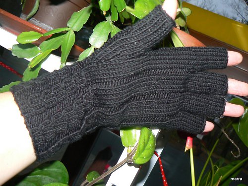 Polorukavice merino černé — foto 2