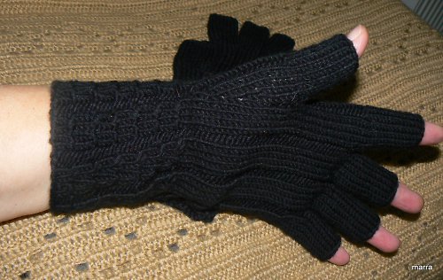 Polorukavice merino černé — foto 3