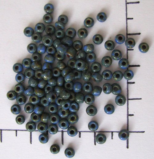 Rokajl modré travertin 8/0 10 g — foto 2