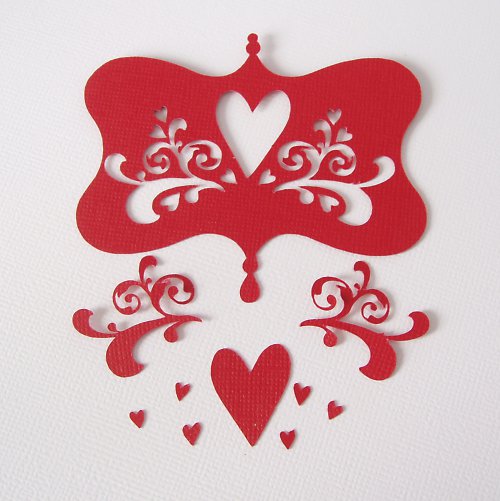 Papírové výseky - Heart Label — foto 2