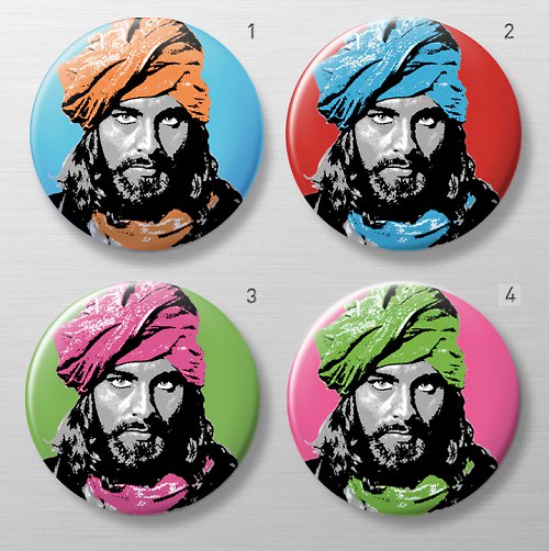 Sandokan button 25 mm 1 ks /4 barvy! — foto 2