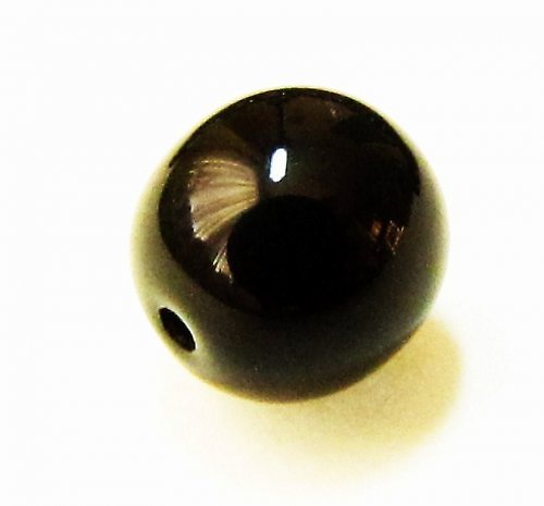 Černé korálky, 8 mm, 15 ks — foto 2