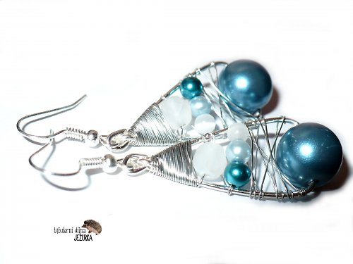 Naušnice " Blue lace " NOVINKA — foto 2