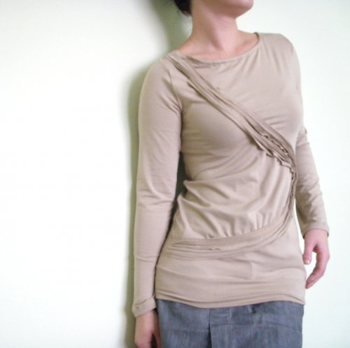 Top "Glara" - béžová — foto 3