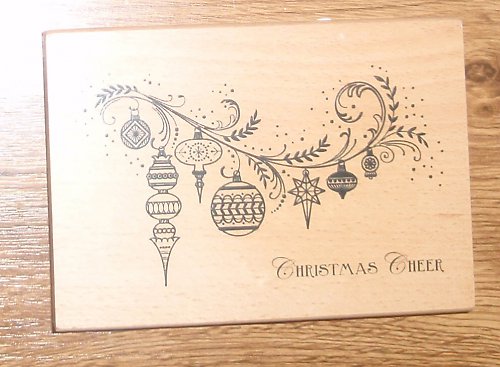Velké dřevěné razítko - Christmas Cheer — foto 2
