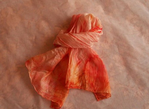 Oranžová optimistická minišála do halenky — foto 3