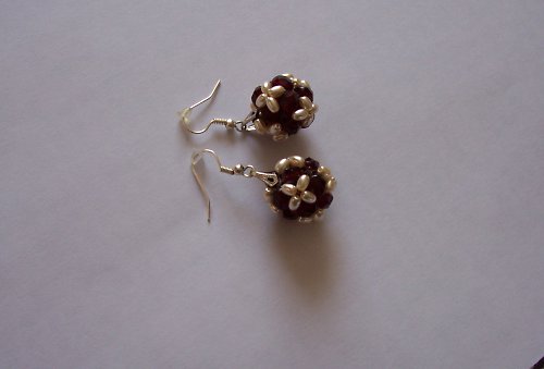 Náušnice šité kouličky — foto 2