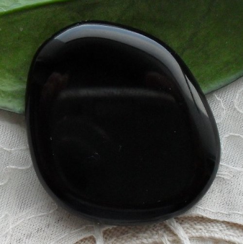 Obsidián stříbrný40x34mm — foto 2