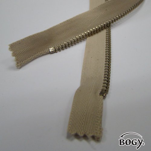 Zip kovový béžový - 30cm - 50% sleva — foto 3