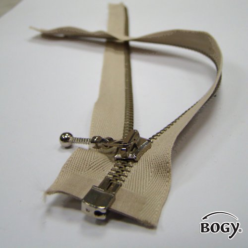 Zip kovový béžový - 40cm - 50% sleva — foto 2