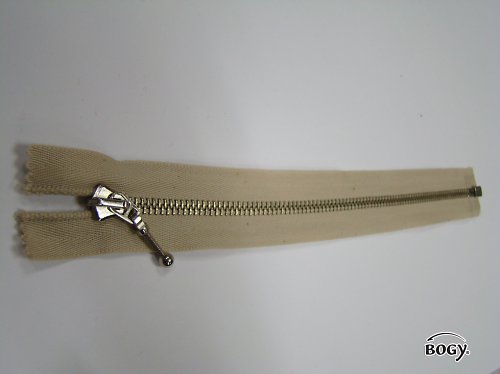 Zip kovový béžový - 40cm - 50% sleva — foto 3