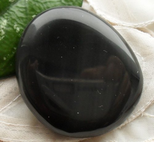 Obsidián stříbrný 45x40x11mm — foto 2