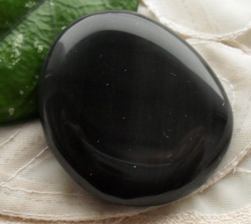 Obsidián stříbrný 45x40x11mm — foto 3