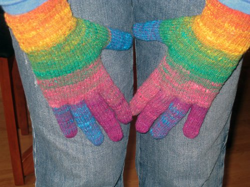 Pletené prstové rukavice Crazy — foto 4