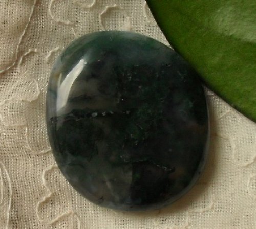 Mechový achát 33x29x8 mm — foto 2