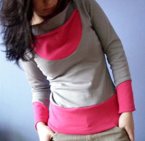 Top "Kayla" - šedá /růžová — foto 3