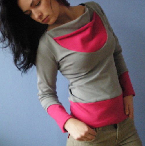 Top "Kayla" - šedá /růžová — foto 4