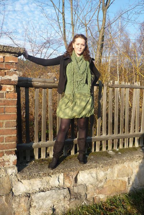 Zelená balonová sukně — foto 2