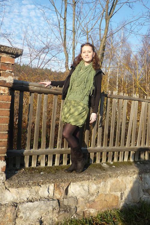 Zelená balonová sukně — foto 3