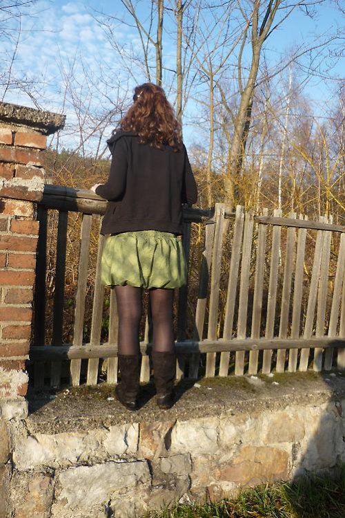 Zelená balonová sukně — foto 4