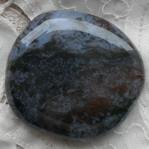 Mechový achát 43x40x11 mm — foto 2