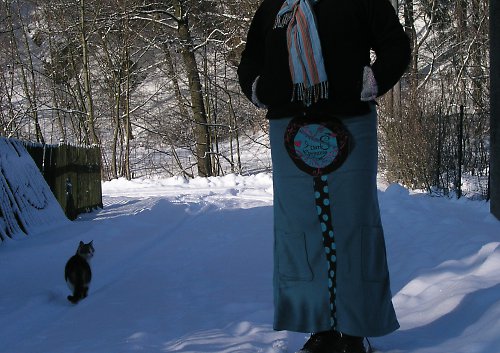 Sezonní SLEVA--sukně ocelově modrá — foto 4
