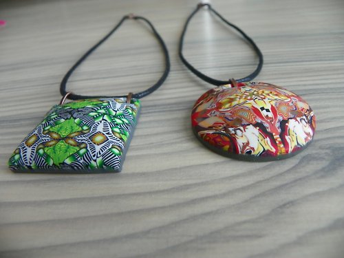 Náhrdelník zelený kaleidoskop — foto 2