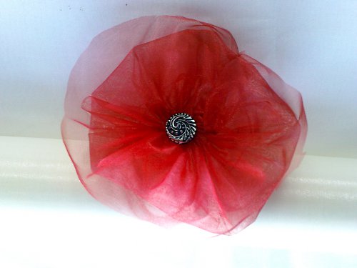 Červená organza — foto 3