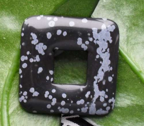 Obsidián vločkový donut 35x35mm — foto 2