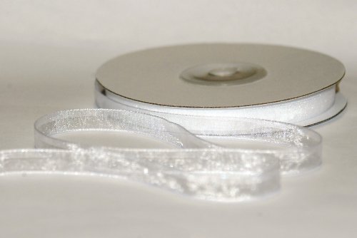 Stuha šifónová BÍLÁ, 6mm - 1 m — foto 2