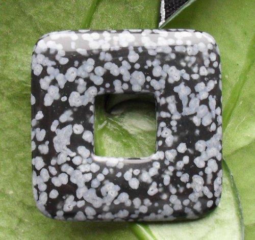 Obsidián vločkový donut 35x35mm — foto 2