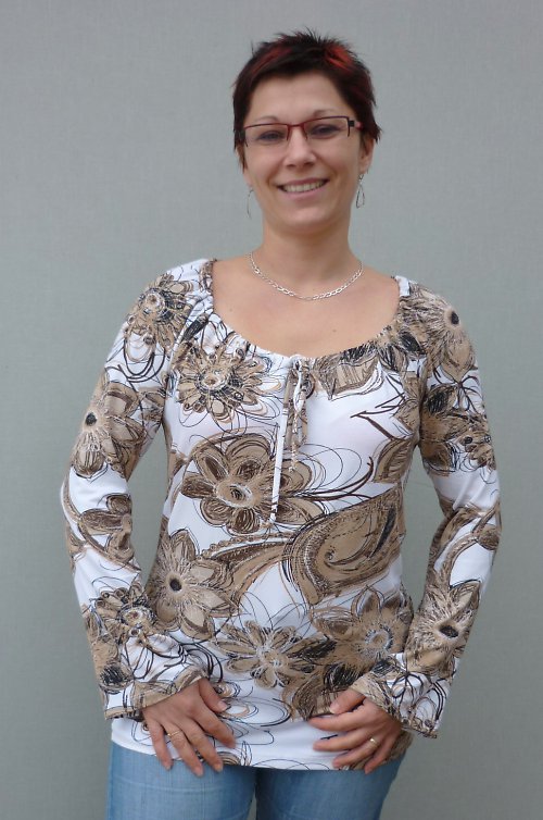 Na tkaničku, bílo hnědá — foto 2