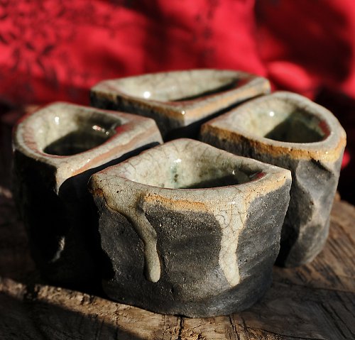 RAKU - set 4 štamperlíkov — foto 2