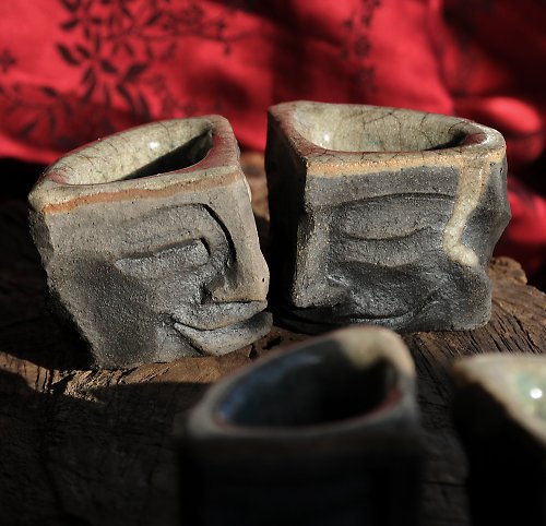 RAKU - set 4 štamperlíkov — foto 3