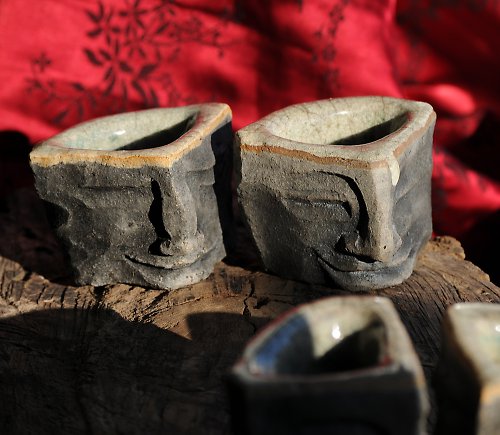 RAKU - set 4 štamperlíkov — foto 4
