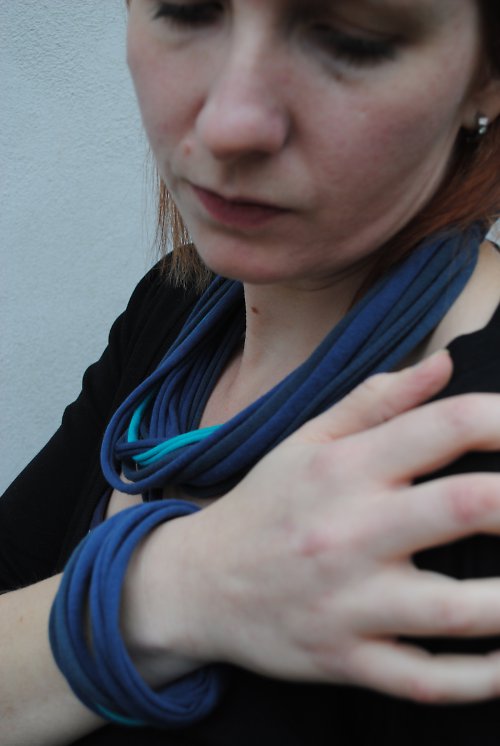 Komplet modro šedý SLEVA — foto 5
