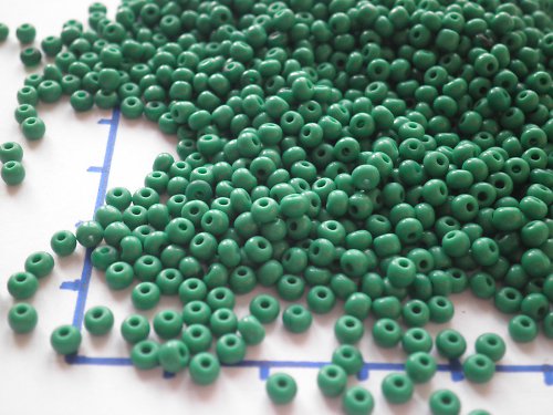3 mm, tm.zelený rokajl,10gr — foto 2